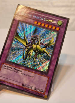 Gaia the Dragon Champion LOB-E102 Secret Rare 1st Edition EURO Yugioh 982 - Image 4