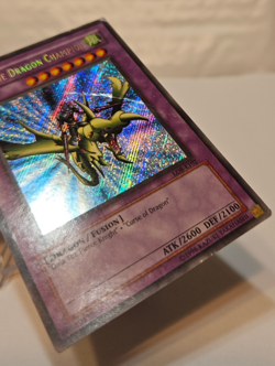 Gaia the Dragon Champion LOB-E102 Secret Rare 1st Edition EURO Yugioh 982 - Image 5