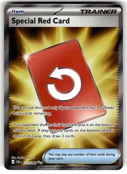 Special Red Card 113/086 Ultra Rare ME04: Chaos Rising Pokemon Near Mint - Image 1