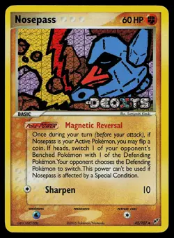 Pokemon Card - Nosepass Deoxys 42/107 Reverse Holo Uncommon Stamped - Image 1