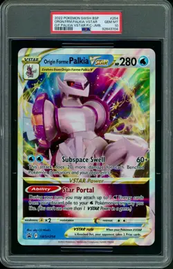 PSA 10 Palkia VSTAR Black Star Promo SWSH254 Graded JUMBO Pokemon Card (POP 3) - Image 1