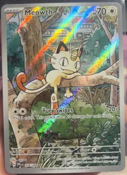 Pokemon Card Meowth 106/094 Phantasmal Flames ILLUSTRATION RARE - NM - Image 1