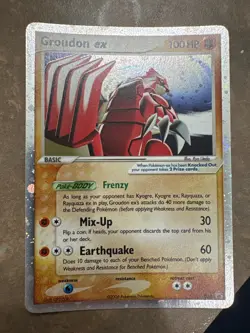Pokemon Card: Groudon EX #038 Black Star Promo Holo **CARD HAS WATER DAMAGE** - Image 1