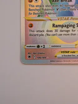Kleavor VSTAR 196/189 Astral Radiance Secret Rare Pokemon Card Mint/NM - Image 4