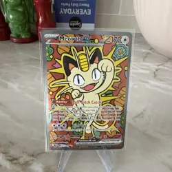 Meowth EX SIR Full Art Holo Rare Pokemon TCG Card 121/088 Perfect Order - Image 1