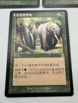 Call of the Herd x3 MTG Time Spiral 3x Magic Chinese Excellent Light Play EX LP - Image 4