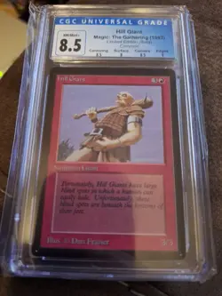 MTG Beta Hill Giant CGC 8.5 NM/Mint+ 1993 Magic: The Gathering VINTAGE - Image 1