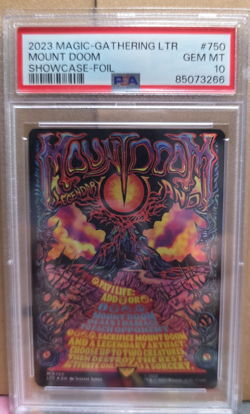MOUNT DOOM - POSTER FOIL - PSA 10 - BORDERLESS - LORD OF THE RINGS - MTG - Image 1