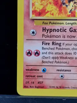 Pokemon Brock’s Vulpix 37/132 Gym Challenge Gold W Stamp Promo Near Mint - Image 4