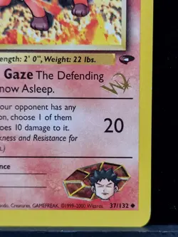 Pokemon Brock’s Vulpix 37/132 Gym Challenge Gold W Stamp Promo Near Mint - Image 5