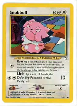 Snubbull 74/111 Neo Genesis Pokemon Card - Image 1