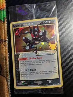 Greninja Gold Star Sealed SWSH144 2021 Celebrations Pokemon Black Star Promo - Image 1