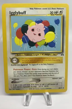 Igglybuff - 40/75 Neo Discovery Unlimited Uncommon Pokemon - MP - Image 1