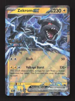 Zekrom ex (Black Bolt Stamped) 034/086 Holo Pokemon NM - Image 1