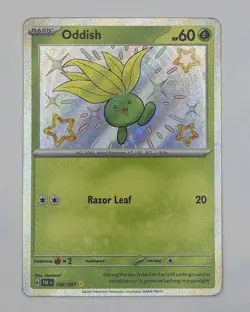 Oddish 092/091 SV: Paldean Fates Holo Shiny Rare Pokemon Card - NM - Image 1