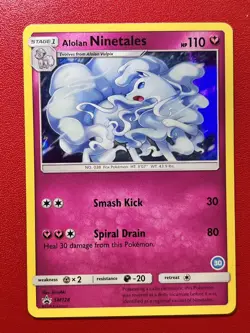 Alolan Ninetales SM128 Pokemon TCG Black Star NonHolo Rare Promo NM - Image 1