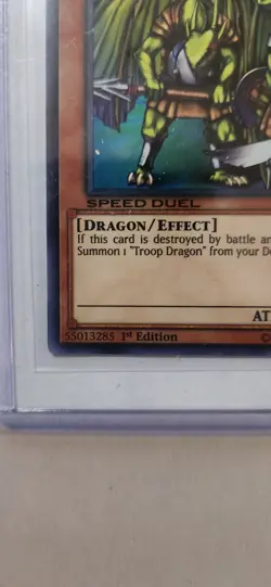 Yu-Gi-Oh! Troop Dragon Card ATK 700 DEF 800 HOLO 1st Edition Sbsc-en006 Speed - Image 2