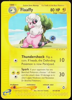 FLAAFFY 47 UNCOMMON AQUAPOLIS POKEMON LP - Image 1