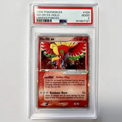 PSA 2 Ho-Oh Holo Ex #104, 2005 Pokemon English Unseen Forces - Image 1
