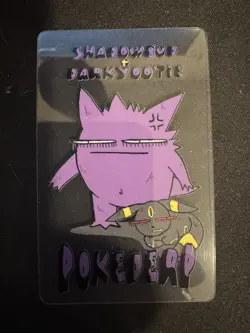 Pokederp Clear Card Shadowbud & Darkyootie Gengar & Umbreon Limited Derpy - Image 1