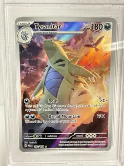 Pokemon TCG Tyranitar Illustration Rare Paldea Evolved 222/193 PSA Mint 9 - Image 2