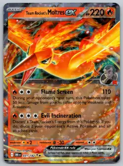 Pokemon TCG Team Rocket's Moltres ex 031/182 SV10: Destined Rivals Double Rare - Image 1