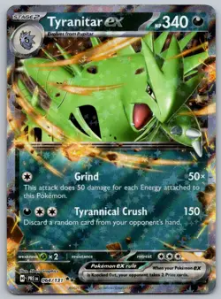 Pokemon TCG Tyranitar ex 064/131 SV: Prismatic Evolutions Double Rare - Image 1