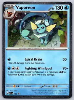 Vaporeon (Cosmos Holo) 168 Holo Promo Scarlet & Violet Promo Pokemon Near Mint - Image 1