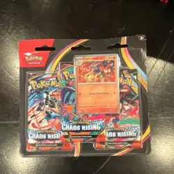 Pokemon TCG Chaos Rising 3-Pack Blister Booster - Image 1