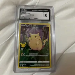 2021 POKEMON CELEBRATIONS 005 FULL ART PIKACHU Holo CGC GM 10 25th Anniversary - Image 1