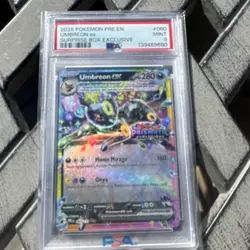 2025 Pokemon Umbreon ex Prismatic Evolutions PSA 9 Holo Promo 060/131 - Image 1