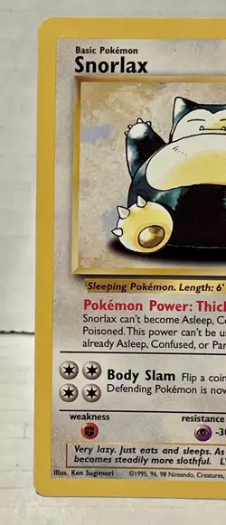 Unlimited Jungle Snorlax 27/64 Pokemon Card WOTC Non Halo Vintage LP - Image 3