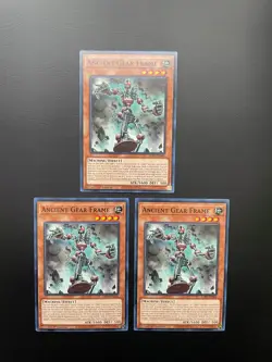 Yugioh Ancient Gear Frame LDS1-EN086 Common 1st Edition NM/LP Playset X3 - Image 3