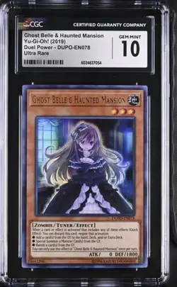 Ghost Belle & Haunted Mansion *CGC 10* DUPO-EN078 *POP 1* Ultra Rare*2019*Yugioh - Image 1