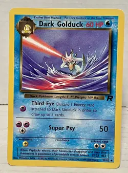 Dark Golduck Team Rocket 37/82 Pokemon Card WOTC Non Halo Vintage NM - Image 1