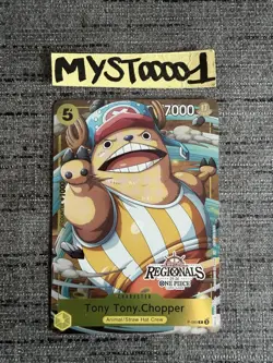 Carte One Piece Tony Tony. Chopper P-089 Promo Holo Regionals 25-26 English Card - Image 1
