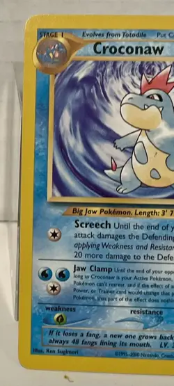 Croconaw 31/111 Uncommon Neo Genesis Unlimited Pokemon TCG Card WOTC LP 2000 - Image 3