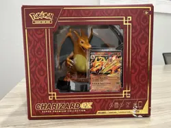 Pokemon Charizard EX Super-premium Collection Box Card Holder Figurine 10Booster - Image 1