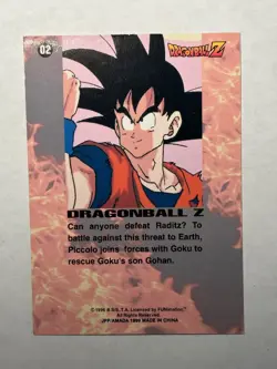 Dragon Ball Z BDZ Amada 1996 Can Anyone Defeat RaditzU Card #02 - Image 2