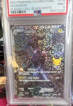 Pokemon Zekrom Full Art Holo Celebrations Classic Collection 114/114 PSA 9 Engl… - Image 1