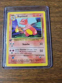 Pokemon Card Charmeleon (Reptincel) Base Set 24/102 Non Holo French - Image 1
