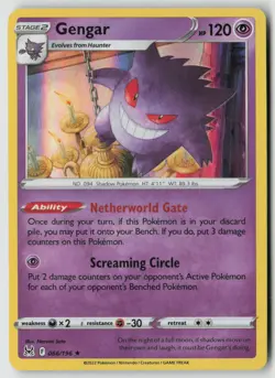 Gengar 066/196 Holo Rare Lost Origin Pokemon Lightly Played - Image 1