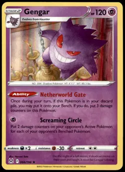Gengar 066/196 Holo Rare Lost Origin Pokemon Holo Near Mint - Image 1