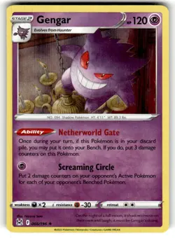 Gengar 066/196 Holo Rare Lost Origin Pokemon Holo Lightly Played - Image 1