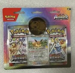 Pokemon TCG Prismatic Evolutions Sealed 2-Pack Blister Pokemon Day Stamp Eevee - Image 1