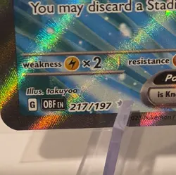 The Pokemon Company Pokemon TCG Pidgeot ex 217/197 SV03 Ultra Rare Holo FA EN - Image 2