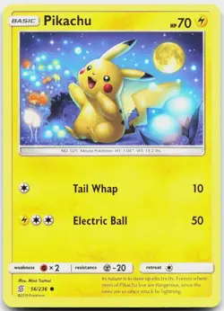 Pikachu 56/236 Common Unified Minds Pokemon Near Mint - Image 1