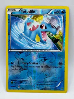 Totodile 15/119 NM/M C Phantom Forces Pokemon Reverse Holo - Image 1