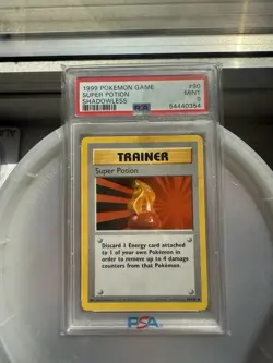 1999 Pokemon Base Set Mint PSA 9 Super Potion #90/102 - Image 1