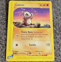Pokemon TCG Cubone 072/147 Aquapolis Common Regular EN Basic 40HP 2002 - Image 1